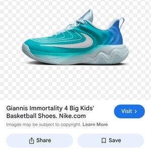 Nike big kids size 3 Shoes. giannis immortality 4